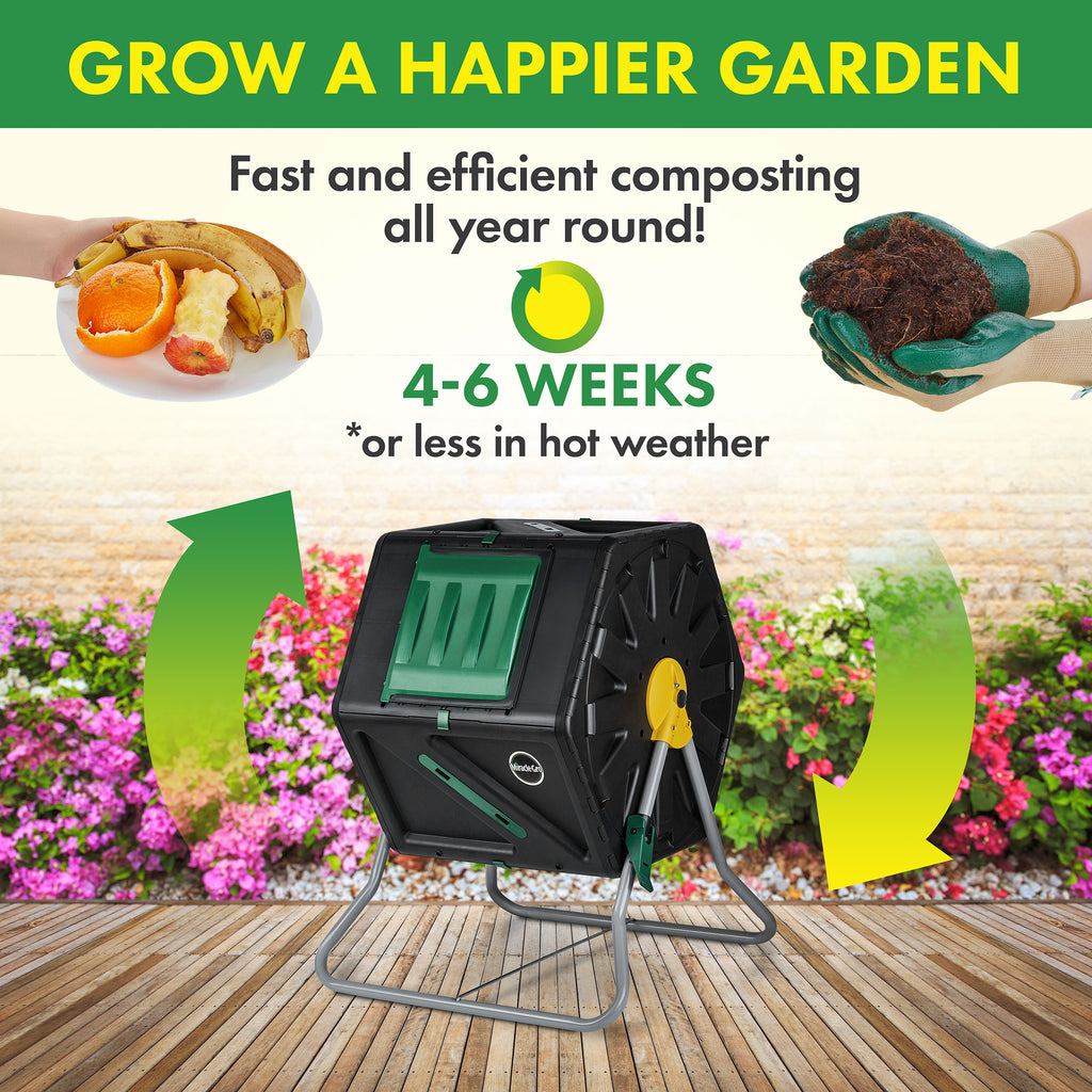 Miracle-gro Small Composter Compact Single Chamber Outdoor Garden Compost Bin