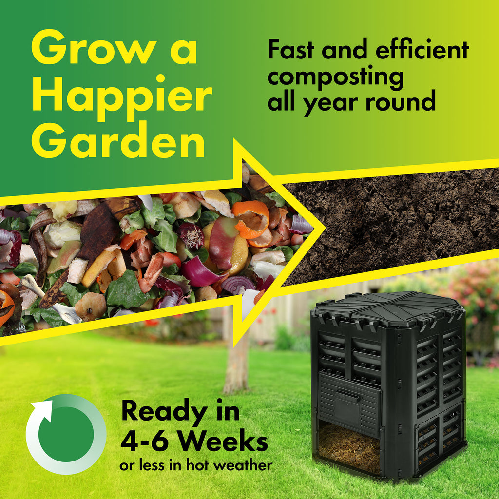 plastic compost containers for cultivating plants Garden Composter Bin Made from Recycled Plastic – 95 Gallons (360Liter – DF  Omer